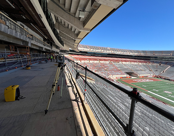 survey at ut stadium in austin